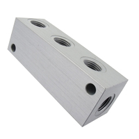 12904 Verdeelblok aluminium G1/2" (1 + 3 aansluiting)