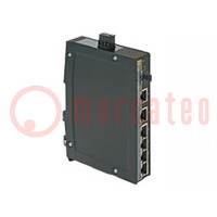 Switch Ethernet; unverwaltet; Portanzahl: 6; 9÷60VDC; RJ45,SC