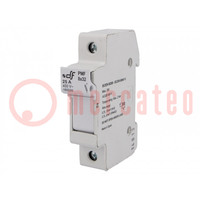 Fuse holder; cylindrical fuses; 8x31mm; for DIN rail mounting