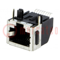 Socket; RJ45; PIN: 8; Layout: 8p8c; on PCBs; SMT