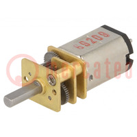 Motor: DC; with gearbox; HPCB; 6VDC; 1.5A; Shaft: D spring; 100: 1
