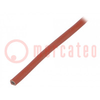 Guaina elettroisolante; fibra di vetro; rosso mattone; L: 200m