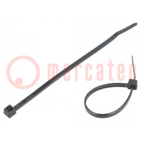 Cable tie; L: 120mm; W: 3.6mm; polyamide; 177N; black; Ømax: 30mm