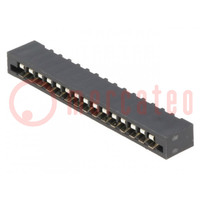 Connector: FFC/FPC; straight; PIN: 15; Non-ZIF; THT; tinned; 20mΩ