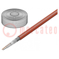 Leitungen: Mikrofon; 2x0,35mm2; rot; OFC; -15÷70°C; PVC