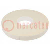 Tape: fixing; W: 25mm; L: 33m; Thk: 1mm; two-sided adhesive; white