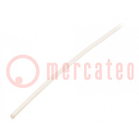 Insulating tube; silicone; white; Øint: 1mm; Wall thick: 0.4mm