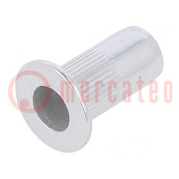 Rivet nuts; M3; aluminium; Ømount.hole: 5mm; L: 11mm; 20pcs.