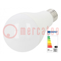 LED lamp; neutral white; E27; 220/240VAC; 1250lm; P: 15W; 200°