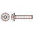 Screw; with flange; M5x30; 0.8; Head: button; Torx®; TX25; steel