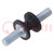 Vibration damper; M4; Ø: 10mm; rubber; L: 8mm; Thread len: 10mm; 105N