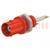 Connector: BNC; socket; red; Connection: screw; on panel; 5÷40°C