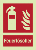 Brandschutzschild - Feuerlöscher, Rot, 37.1 x 26.2 cm, Kunststoff, B-7583
