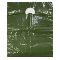 Plastic Bags - Bags - Green Harrods 15x18+3"