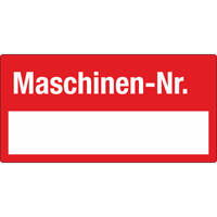 SafetyMarking Inventaret. Maschinen-Nr. 4 x 2 cm, 20 Stk, VOID-Folie Version: 03 - rot