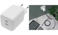 DIGITUS USB-Ladegerät, 2x USB-C, 65 Watt, weiß (11008266)