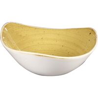 Produktbild zu CHURCHILL »Stonecast« »Mustard Seed Yellow« Schale tief, triangle, ø: 153 mm