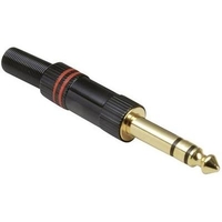 JACK 6.35 MM MÂLE DROIT TRU COMPONENTS TC-2502112 PÔLES: 3 STÉRÉO NOIR, ROUGE 1 PC(S)