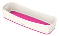 Aufbewahrungsschale MyBox WOW, länglich, ABS, weiß/pink