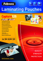 Fellowes Pochettes SuperQuick brillantes A4 125 microns