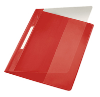 Leitz 41940025 protège documents PVC Rouge, Transparent