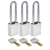 Brady ALU-SLV-76ST-KA3PK Vorhängeschloss Herkömmliches Vorhängeschloss