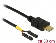 DeLOCK 85396 câble USB 0,3 m USB C Noir