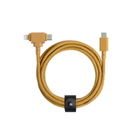Native Union Belt Cable Duo kabel USB 1,5 m USB C USB C/Lightning Żółty