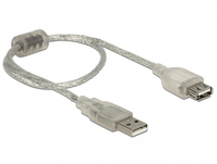 DeLOCK 82244 USB kábel 0,3 M USB 2.0 USB A Átlátszó