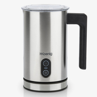 H.Koenig MLK8 milk frother/warmer Handheld electric Negro, Acero inoxidable