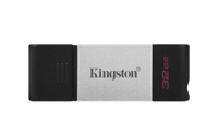 Kingston Technology DataTraveler 80 Co-logo unità flash USB 32 GB USB tipo-C 3.2 Gen 1 (3.1 Gen 1) Nero, Argento