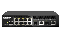 QNAP QSW-M2108R-2C commutateur réseau Géré L2 2.5G Ethernet (100/1000/2500) Connexion Ethernet, supportant l'alimentation via ce port (PoE) Noir