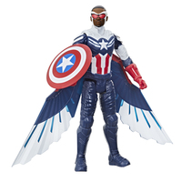 Marvel Avengers , Captain America Falcon Edition, action figure Titan Hero da 30 cm, include ali, per bambini dai 4 anni in su)