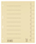 Bene 97300GE Tab-Register Numerischer Registerindex Karton Gelb