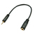 Lindy 35698 audio kábel 0,2 M 2.5mm 3.5mm Fekete