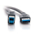 C2G 2m USB 3.0 câble USB USB 3.2 Gen 1 (3.1 Gen 1) USB A USB B Noir
