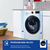 Samsung WW8NK62E0RW/ET lavatrice slim a caricamento frontale Addwash™ 8 kg Classe C 1200 giri/min, Porta nera old + panel nero