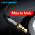 Vention Fabric Braided 3.5mm Male to Male Audio Cable 2M Black Metal Type