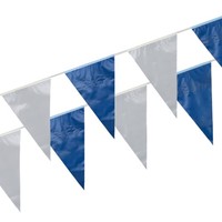 Wimpelkette, Folie 10 m blau/weiss wetterfest von PAPSTAR Wimpelkette aus Folie