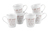 6 Kaffeebecher FAKT im Set, Inhalt: 0,25 Liter aus weißem Porzellan