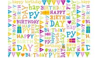 SUSY CARD Geschenkfolie "Birthday", 30 my, auf Rolle (40029009)
