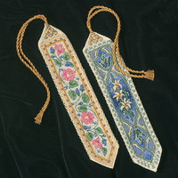 Counted Cross Stitch: Gold Petite: Elegant Bookmarks