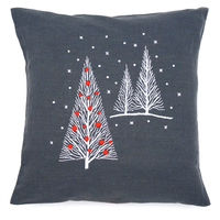 Embroidery Kit: Cushion: Christmas Trees