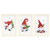 Counted Cross Stitch Kit: Greeting Card: Christmas Gnomes: Set of 3