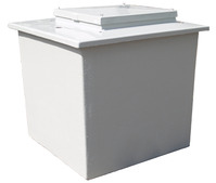GRP One Piece Tank - 1000 Litres - 1160 x 1160 x 1130mm - Tank with 25mm Insulation
