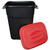 Clasp Lid Litter Bin - 75 Litre - Red Lid