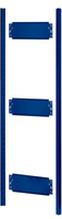 MULTIplus T-Profil-Rahmen 3000x500 mm, RAL 5010 enzianblau, 3 Tiefenriegel, unmontiert