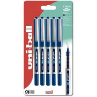 uni-ball Eye Micro UB-150 Liquid Ink Rollerball Pen Blue 0.5mm Tip 0.3mm Line (Pack 5)