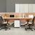 Vivo right hand ergonomic desk 1400mm - silver frame and oak top