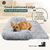 BLUZELLE Sofaschutz Hundebett Große Hunde, Hundedecke für Couch Sofa Cover Schutz Decke Plüsch Matte Wasserfest Waschbar Hellgrau